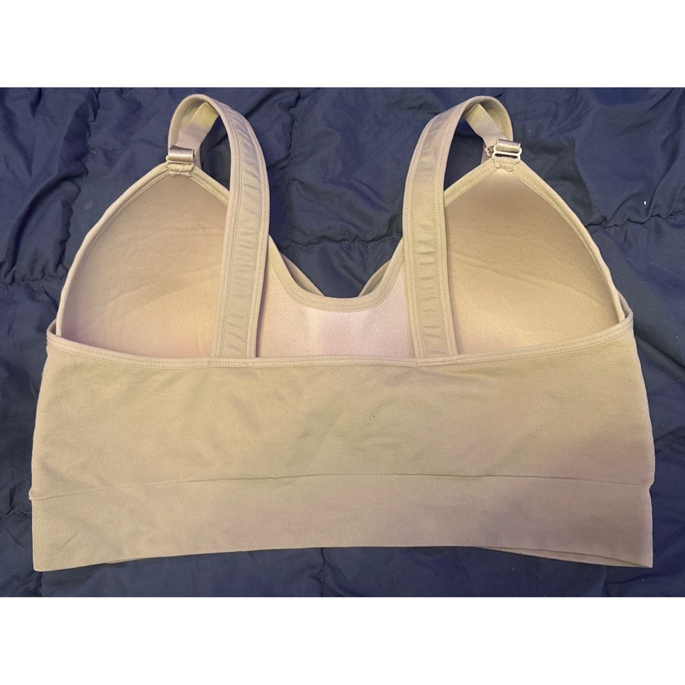 Genie Womens Beige Full Figure Wireless Bra, Size 44DD/DDD - Picture 3 of 7
